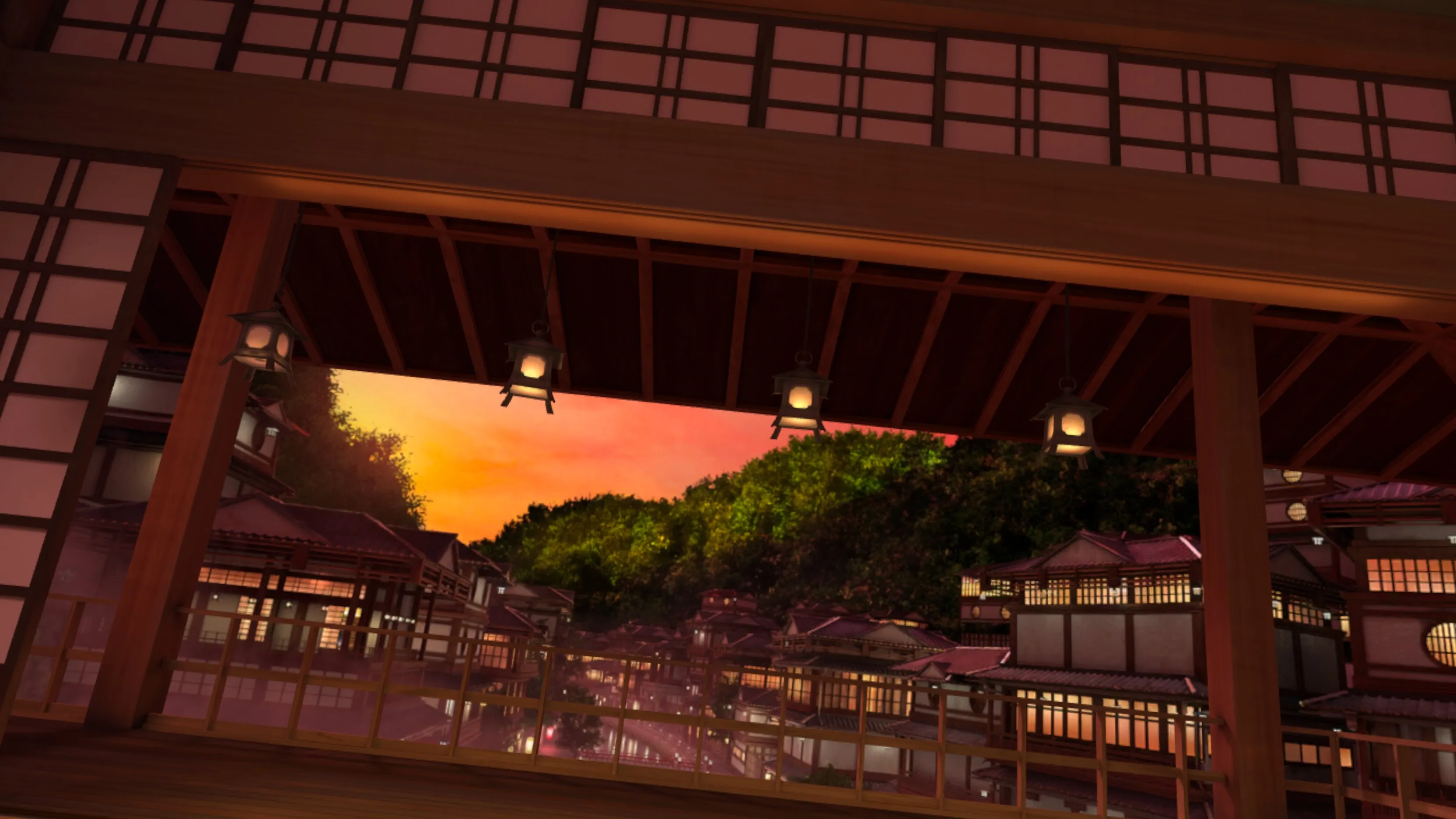 Horizon Worlds virtuelle Welt im Japan-Look. Horizon Worlds virtuelle Welt im Japan-Look aus der Meta Quest 3S.